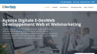 Page d'accueil du site : E-DevWeb