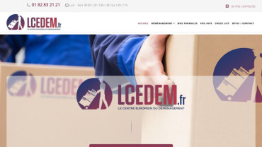 Page d'accueil du site : LCEDEM