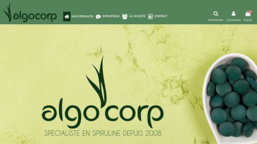 Page d'accueil du site : Algocorp