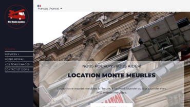 Page d'accueil du site : MSJ Monte Meubles