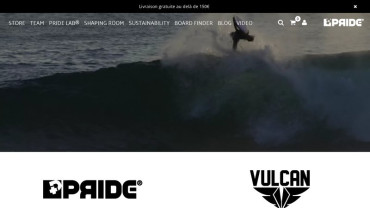 Page d'accueil du site : Pride Bodyboards