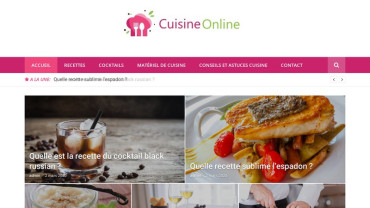 Page d'accueil du site : Cuisine Online