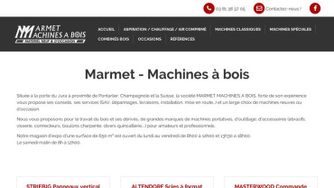 Page d'accueil du site : Marmet machines à bois