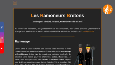 Page d'accueil du site : Les Ramoneurs Bretons