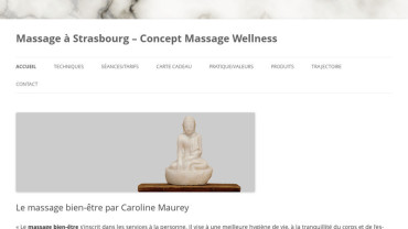 Page d'accueil du site : Concept Massage Wellness