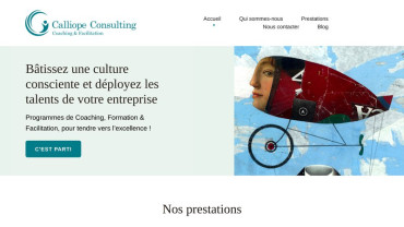 Page d'accueil du site : Calliope Consulting