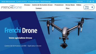 Page d'accueil du site : Frenchi Drone