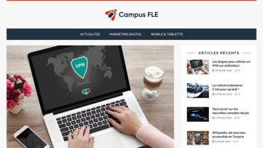 Page d'accueil du site : Campus Fle