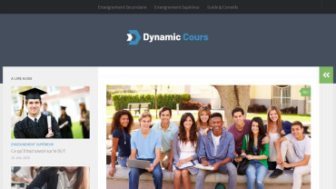 Page d'accueil du site : Dynamic Cours