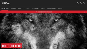 Page d'accueil du site : Terre des Loups