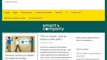 Page d'accueil du site : Smart company!