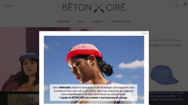 Page d'accueil du site : Béton Ciré