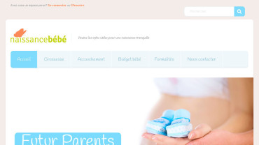 Page d'accueil du site : Naissance bébé