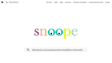 Page d'accueil du site : Snoope