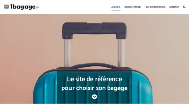 Page d'accueil du site : 1bagage.fr