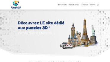 Page d'accueil du site : Puzzle 3D