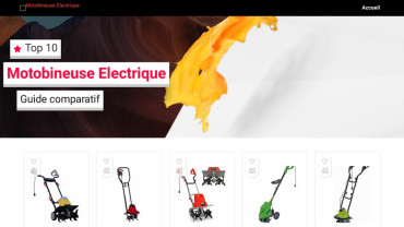 Page d'accueil du site : Motobineuse Electrique