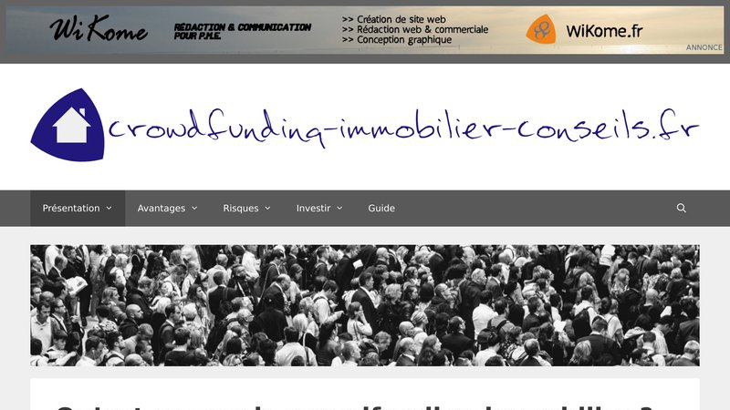 Crowdfunding Immobilier Conseils