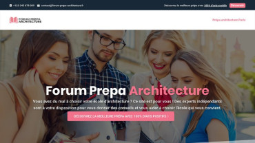 Page d'accueil du site : Forum Prépa Architecture