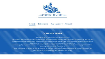 Page d'accueil du site : Coursier Moto
