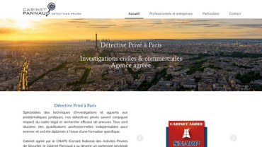 Page d'accueil du site : Cabinet Pannaud