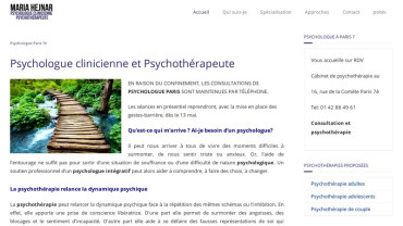 Page d'accueil du site : Psychologue clinicien et psychothérapeute