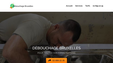 Page d'accueil du site : Solliciter le groupe Débouchage Bruxelles