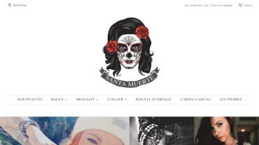 Page d'accueil du site : Santa Muerte