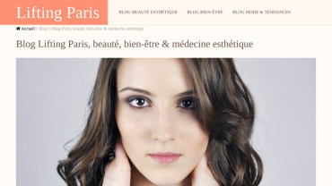 Page d'accueil du site : Lifting Paris