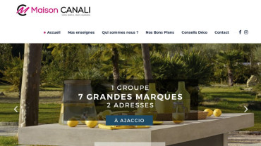 Page d'accueil du site : Maison Canali