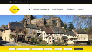 Page d'accueil du site : Fnaim Corrèze 