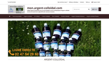 Page d'accueil du site : monargentcolloidal.com