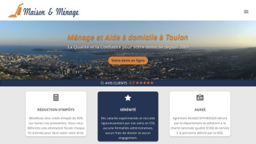 Page d'accueil du site : Maison et Ménage Toulon