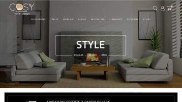 Page d'accueil du site : Cosy Home Design