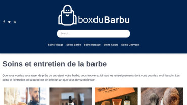Page d'accueil du site : Box Du Barbu