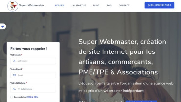 Page d'accueil du site : Super Webmaster