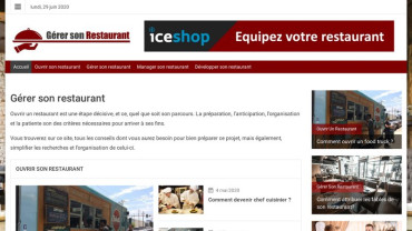 Page d'accueil du site : gerersonrestaurant.fr