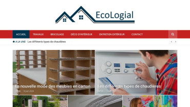 Page d'accueil du site : Ecologial