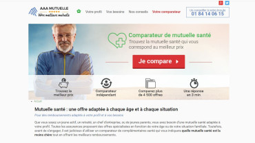 Page d'accueil du site : AAA Mutuelle