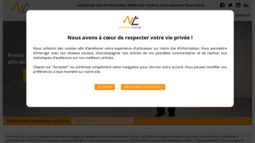 Page d'accueil du site : Warning Trading