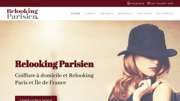 Page d'accueil du site : Relooking Parisien