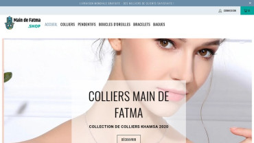 Page d'accueil du site : Main de Fatma