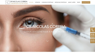 Page d'accueil du site : Docteur Correia