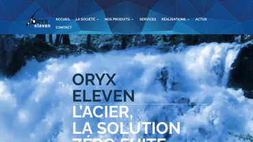 Page d'accueil du site : Oryx Eleven