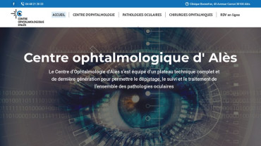 Page d'accueil du site : Ophtalmologie Alès
