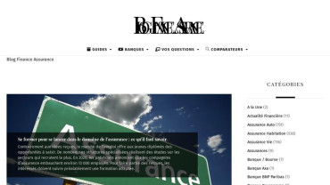 Page d'accueil du site : Blog Finance Assurance 