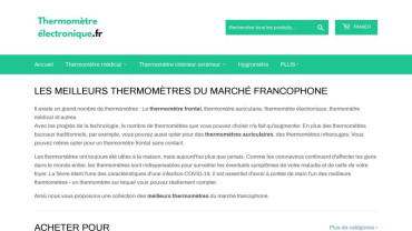 Page d'accueil du site : Thermomètre électronique