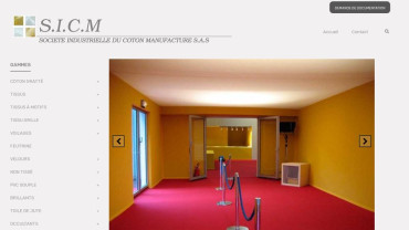Page d'accueil du site : SICM France