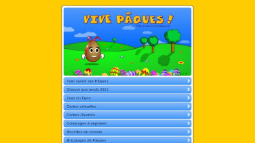 Page d'accueil du site : vive-paques.com