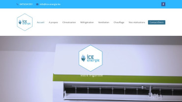 Page d'accueil du site : Ice Energie